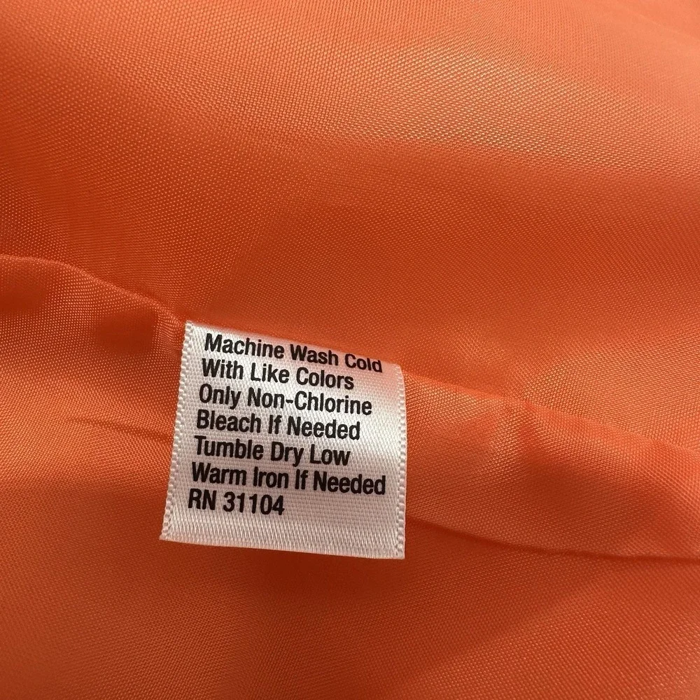Kim‎ Rogers Petite Orange 100% Linen 3/4 Sleeve Blazer Jacket Womens PL